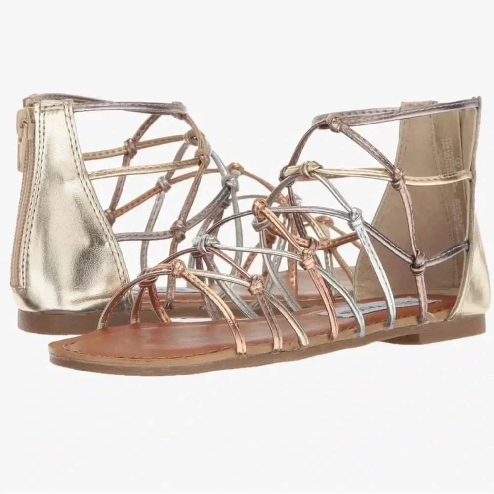 Steve Madden Girls Size 3 Gold Gladiator Sandal